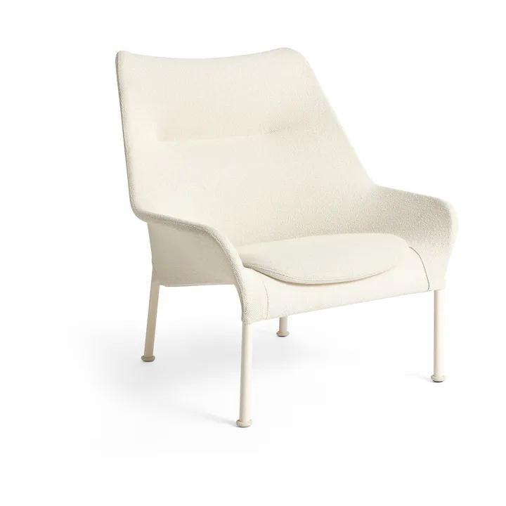 O2 Lounge Chair Sessel - Soft cream-lackierter Stahl eggshell - HAY