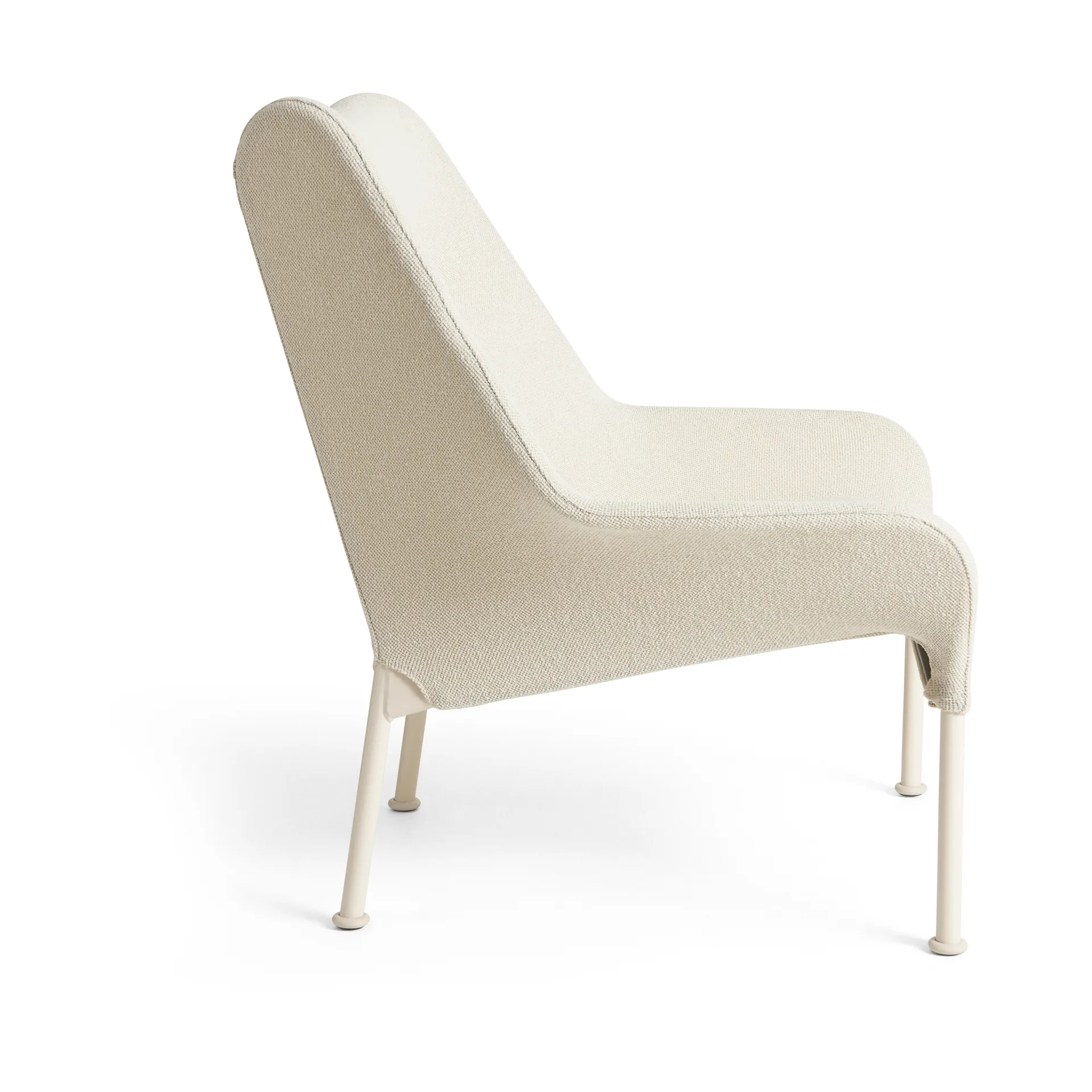 O2 Lounge Chair Sessel, Soft cream-lackierter Stahl eggshell HAY