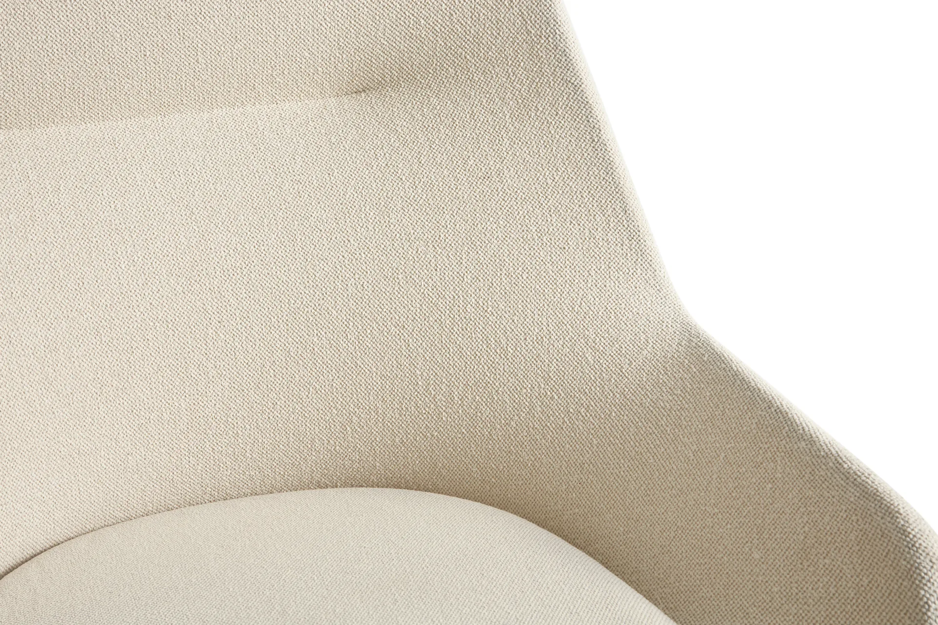 O2 Lounge Chair Sessel, Soft cream-lackierter Stahl eggshell HAY