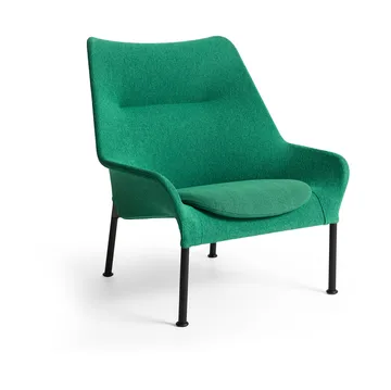 O2 Lounge Chair Sessel - Soft green-schwarz lackierter Stahl - HAY
