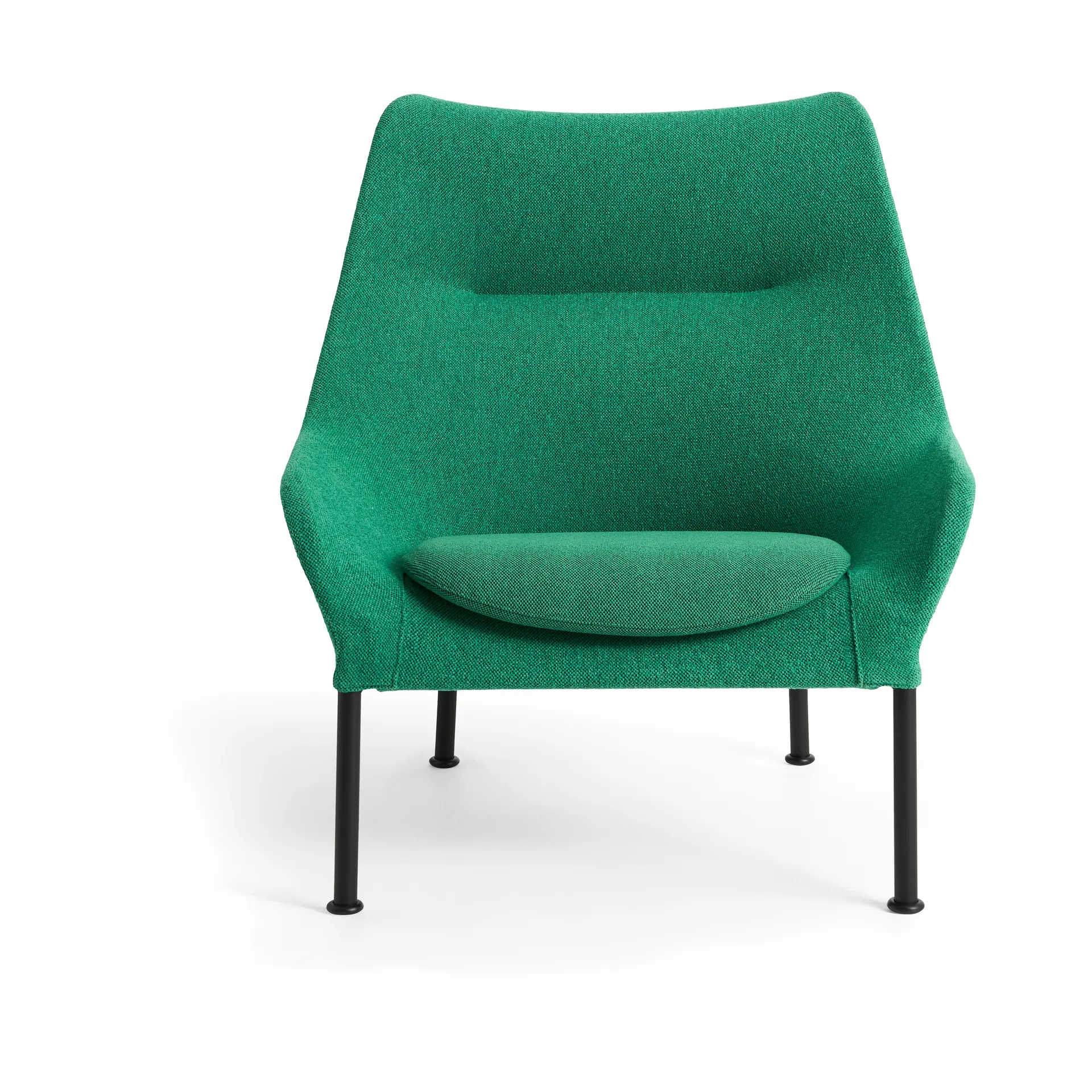 O2 Lounge Chair Sessel, Soft green-schwarz lackierter Stahl HAY