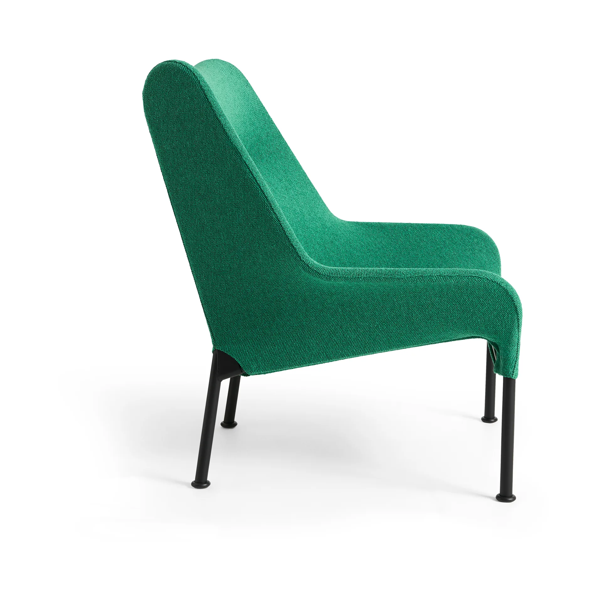 O2 Lounge Chair Sessel, Soft green-schwarz lackierter Stahl HAY