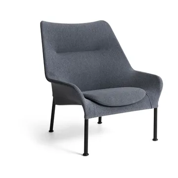 O2 Lounge Chair Sessel - Soft grey-sschwarzlackierter Stahl - HAY