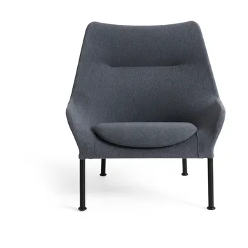 O2 Lounge Chair Sessel - Soft grey-sschwarzlackierter Stahl - HAY