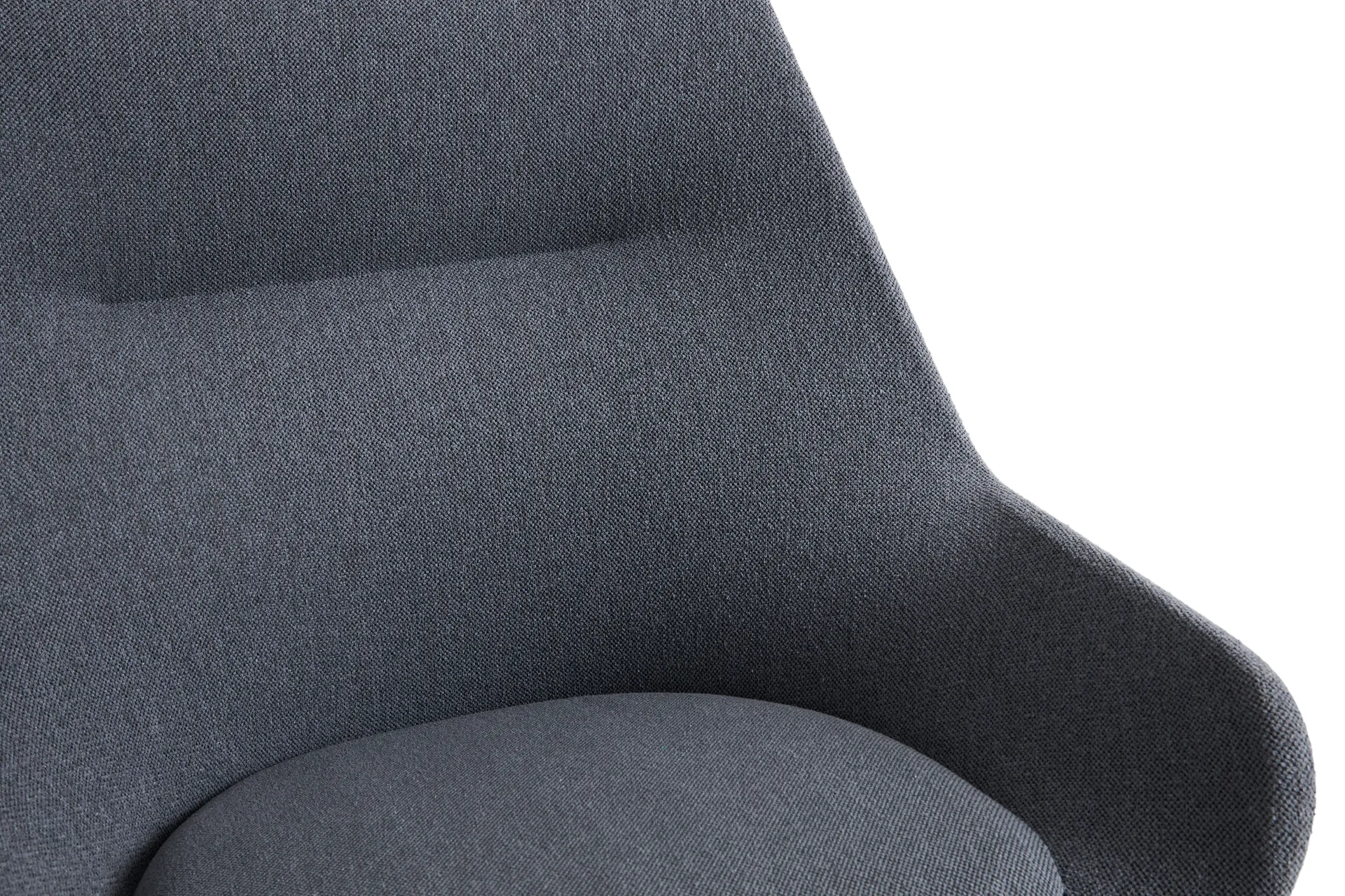 O2 Lounge Chair Sessel, Soft grey-sschwarzlackierter Stahl HAY