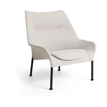 O2 Lounge Chair Sessel - Soft light schwarzgrau lackierter Stahl - HAY