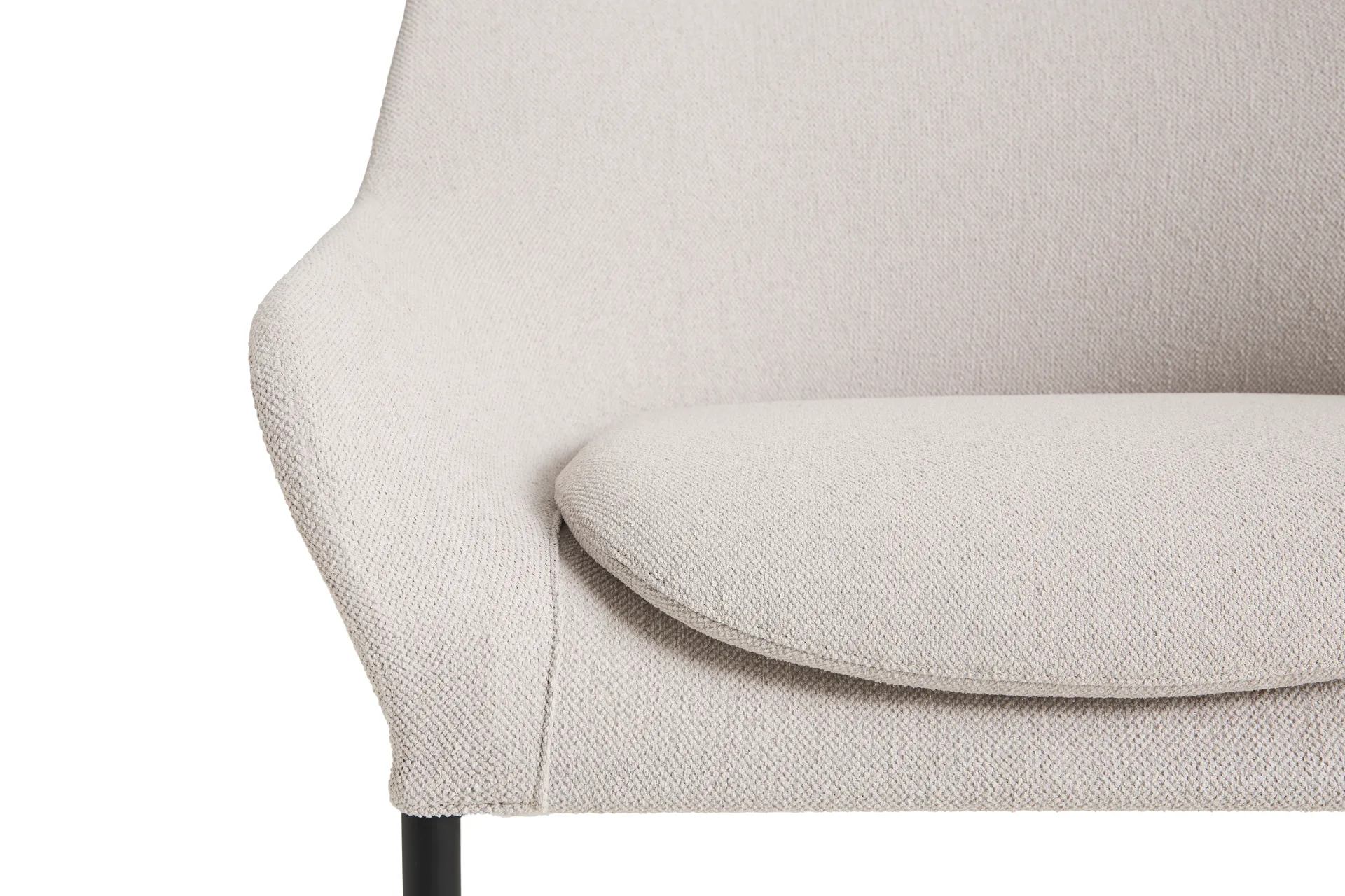 O2 Lounge Chair Sessel, Soft light schwarzgrau lackierter Stahl HAY