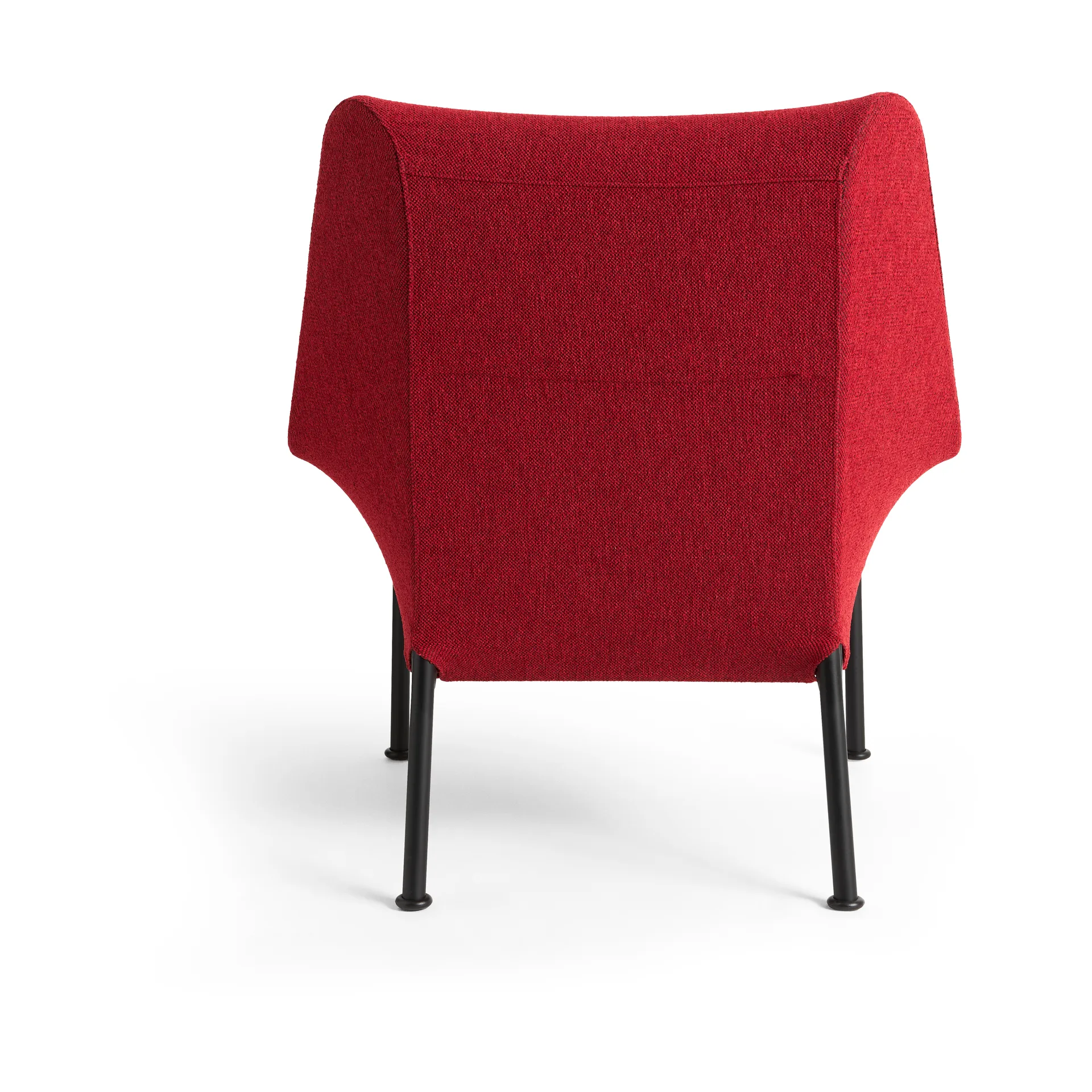 O2 Lounge Chair Sessel, Soft red-schwarz lackierter Stahl HAY