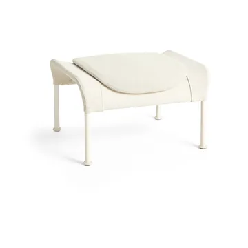 O2 Ottoman Fußhocker - das Soft cream-lackerad stål eggshell - HAY