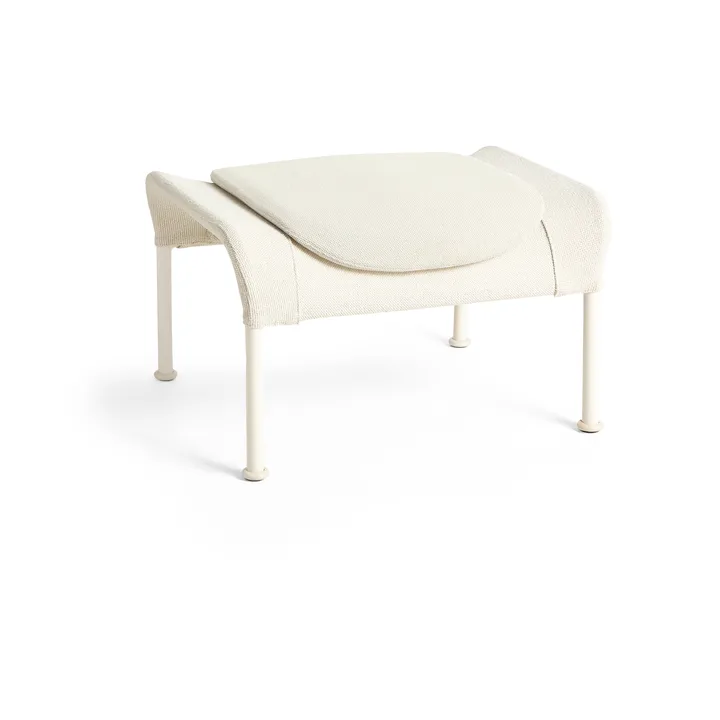 O2 Ottoman Fußhocker - das Soft cream-lackerad stål eggshell - HAY