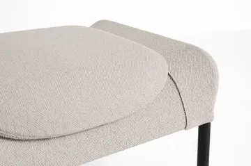 O2 Ottoman Fußhocker - Soft light grey-schwarzlackierter Stahl - HAY