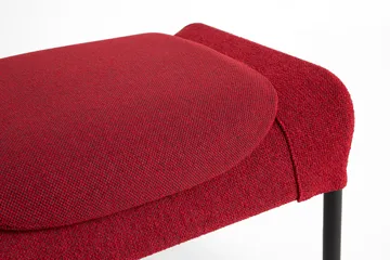 O2 Ottoman Fußhocker - Soft red-schwarz lackierter Stahl - HAY