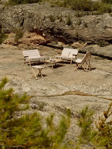 Outdoor Market Klapphocker - Beige-red - HAY