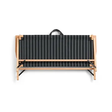 Outdoor Market Klappsofa - Black-beige, 2-sitzig - HAY