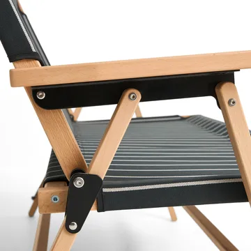 Outdoor Market Klappsofa - Black-beige, 2-sitzig - HAY