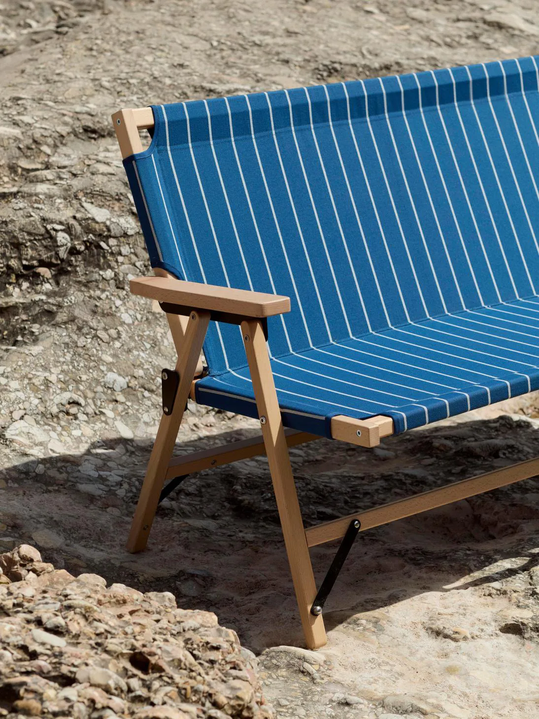 Outdoor Market Klappsofa, Blue-beige, 2-sitzig HAY