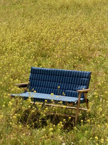 Outdoor Market Klappsofa - Blue-beige, 2-sitzig - HAY