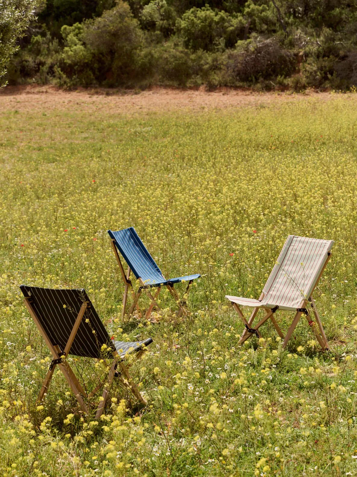 Outdoor Market Klappstuhl, Blue-beige HAY