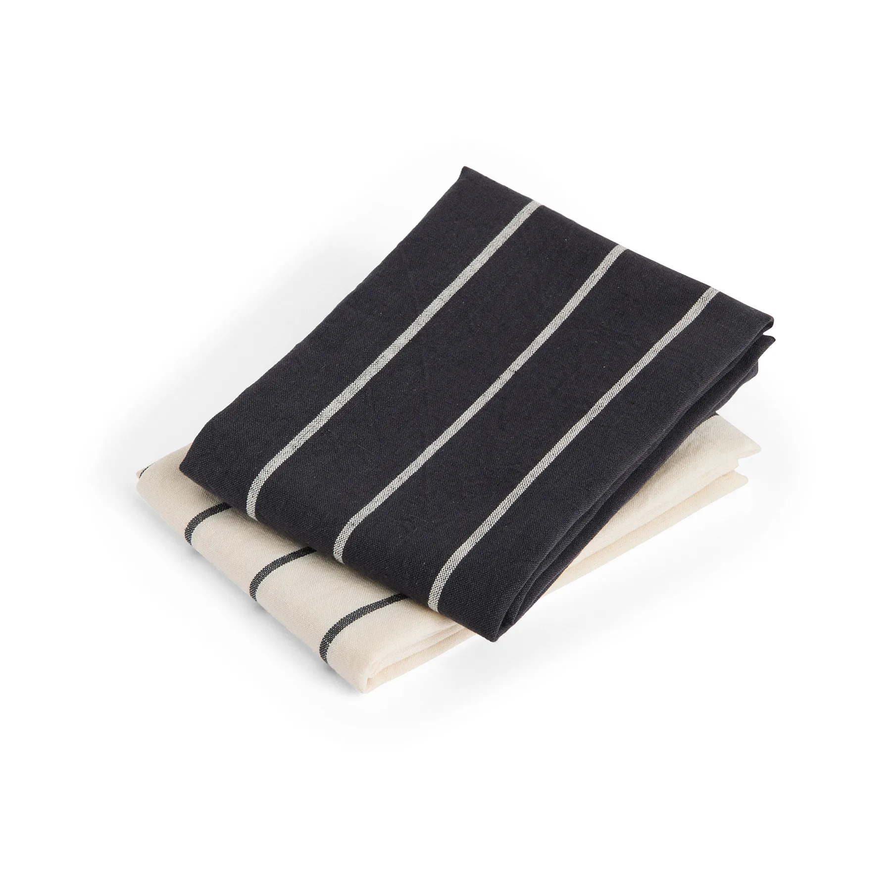 Outdoor Market Küchenhandtuch, Black-beige, 2-pack HAY