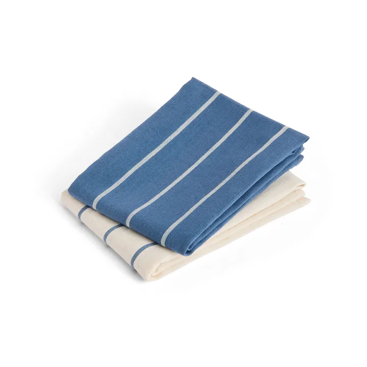 Outdoor Market Küchenhandtuch - Blue-beige, 2-pack - HAY