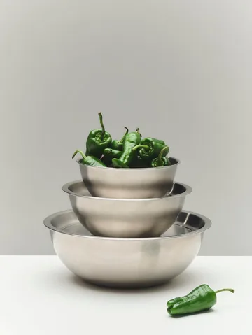 Outdoor Market Servierschüssel mit Deckel - Edelstahl, large - HAY