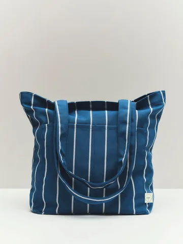 Outdoor Market Tragetasche - Blue-beige, medium - HAY