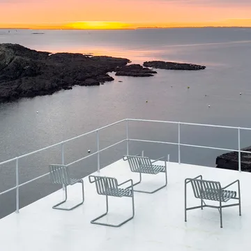 Palissade Cantilever Dining Armlehnstuhl - Hot galvanised steel - HAY