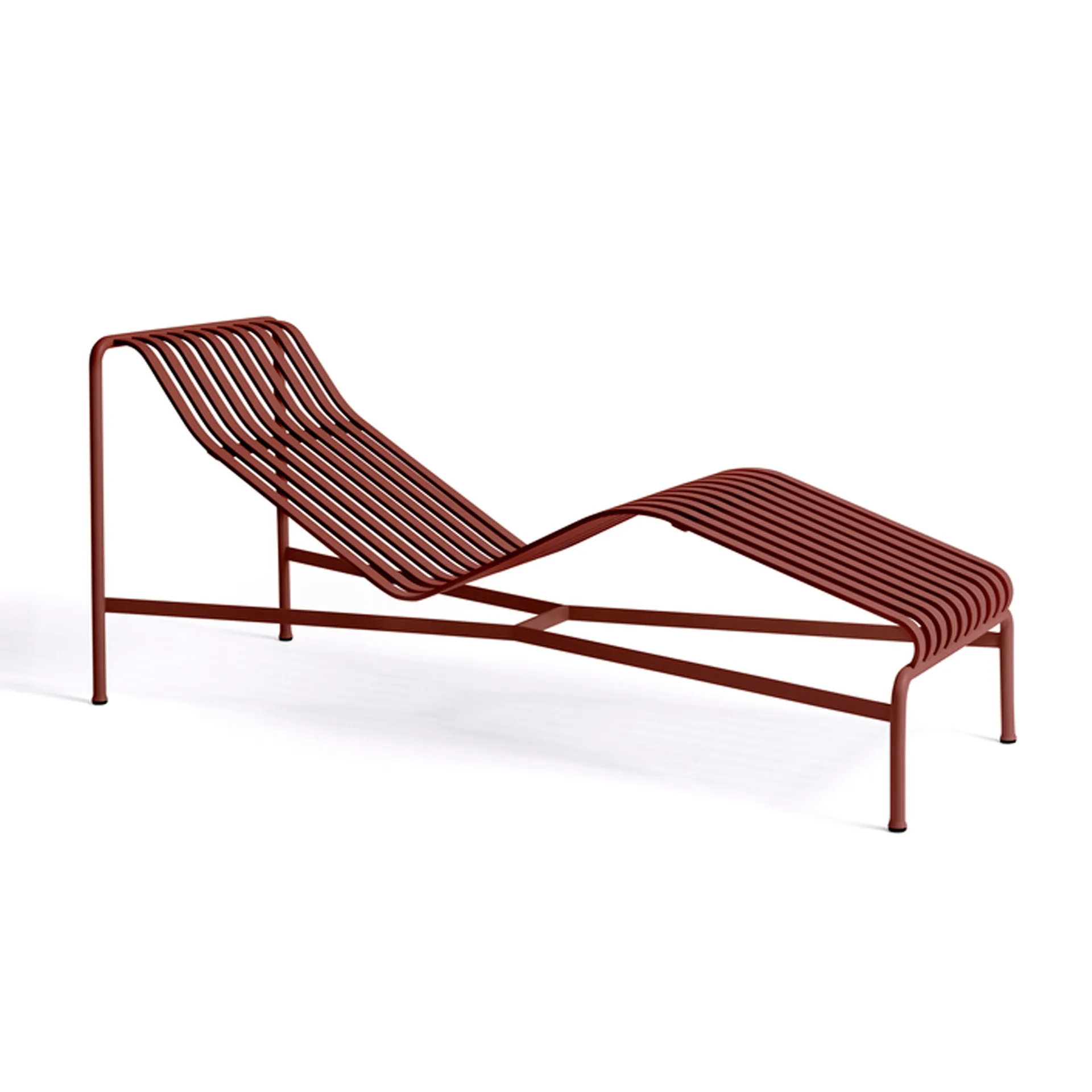 Palissade Chaiselongue, Iron red HAY