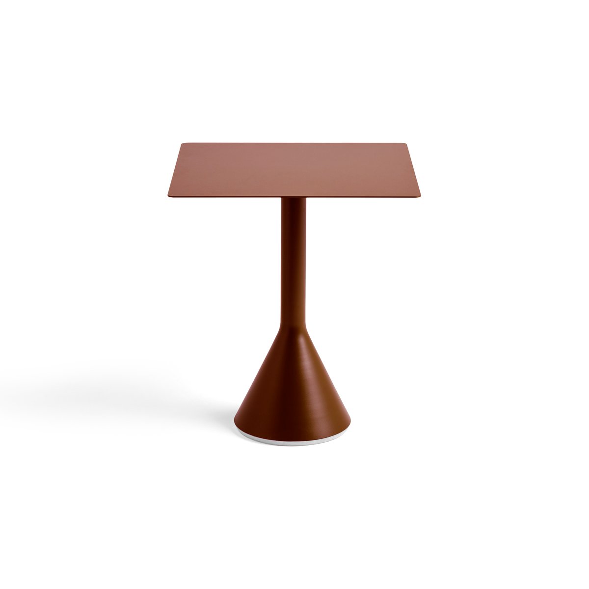 HAY Palissade Cone quadratischer Café-Tisch 65x65 cm Iron red