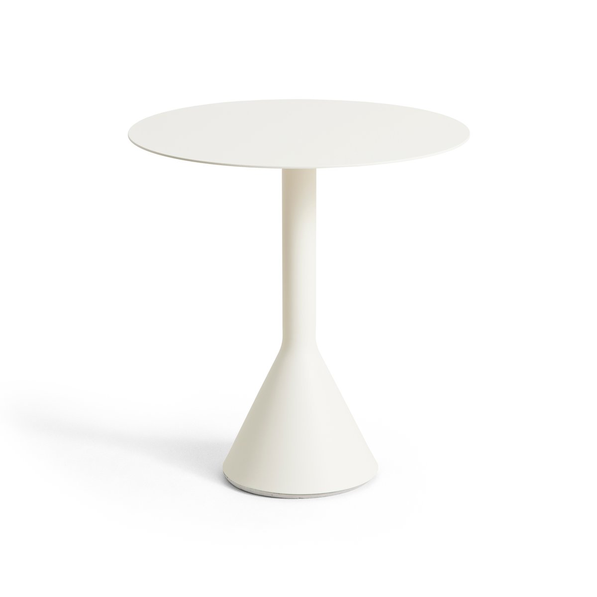 HAY Palissade Cone runder Café-Tisch Cream white, Ø70 cm