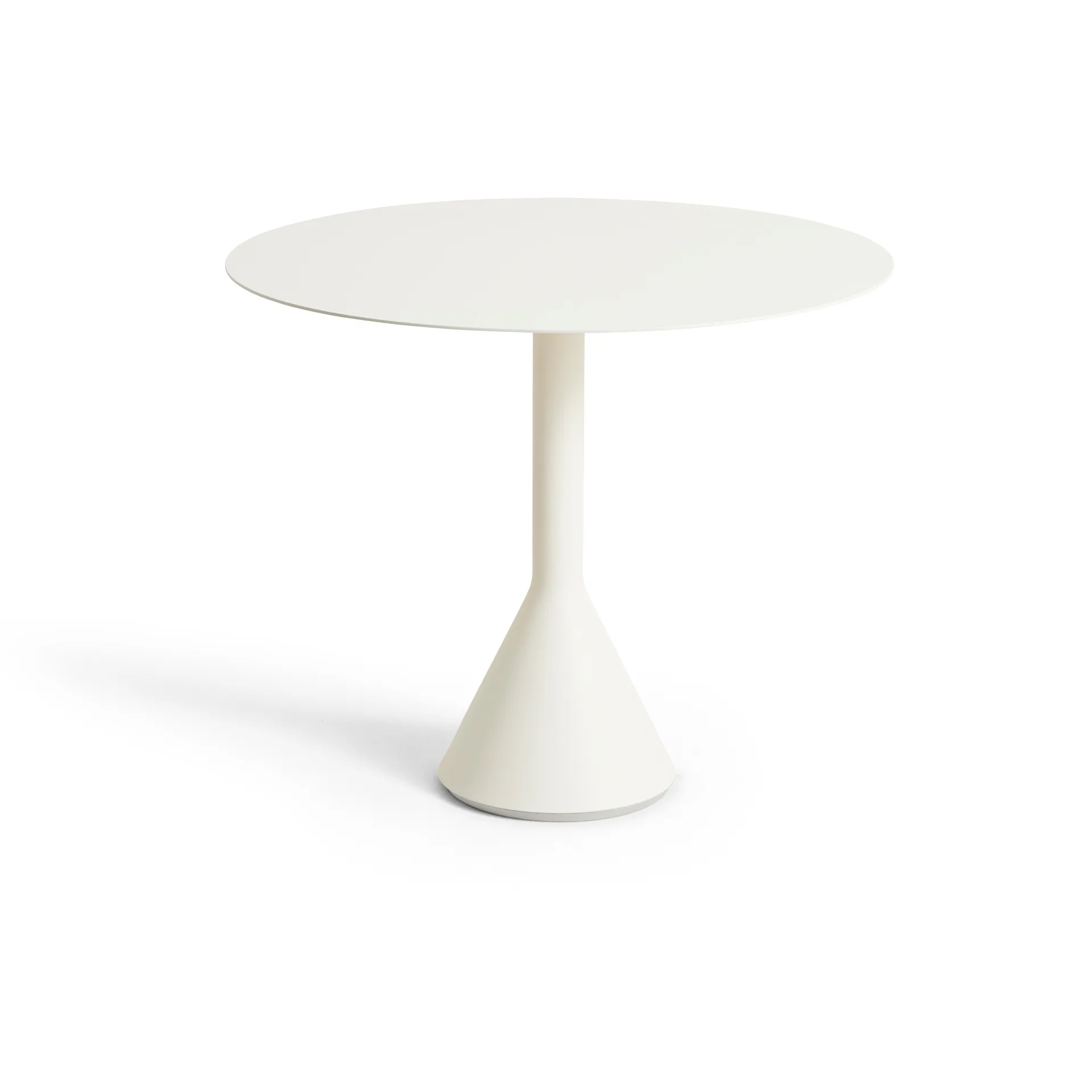 Palissade Cone runder Café-Tisch, Cream white, Ø90 cm HAY