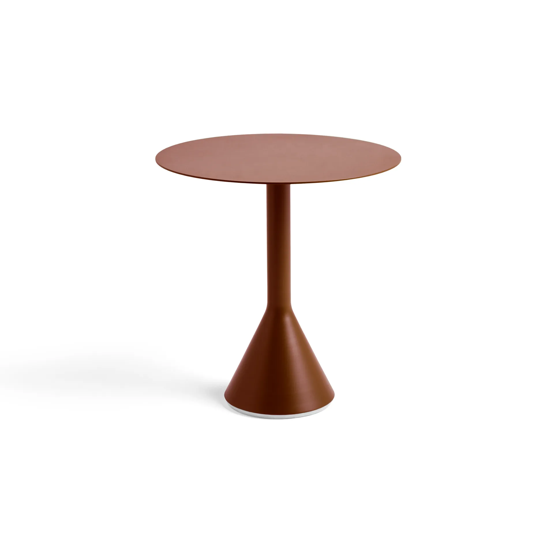 Palissade Cone runder Café-Tisch, Iron red, Ø70 cm HAY