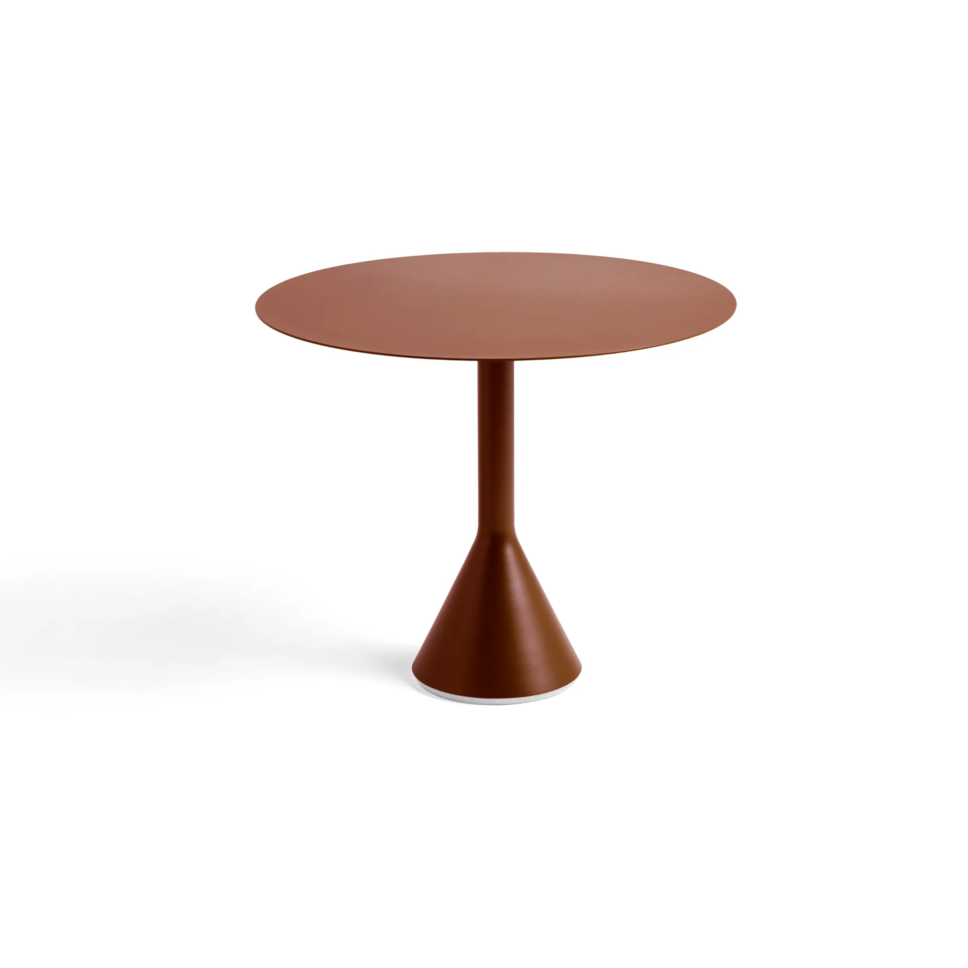 Palissade Cone runder Café-Tisch, Iron red, Ø90 cm HAY