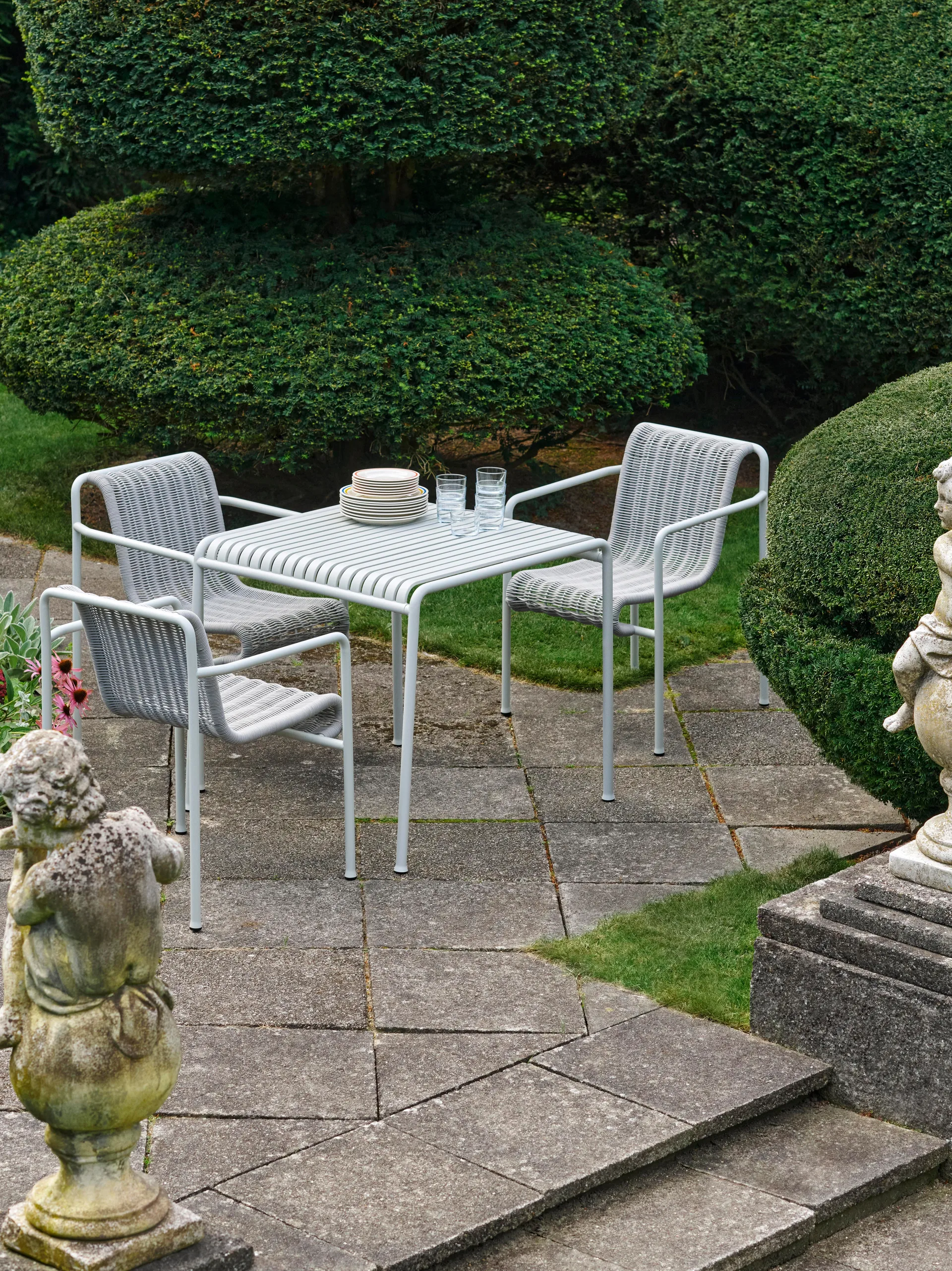 Palissade Cord Dining Armlehnstuhl, Sky grey HAY