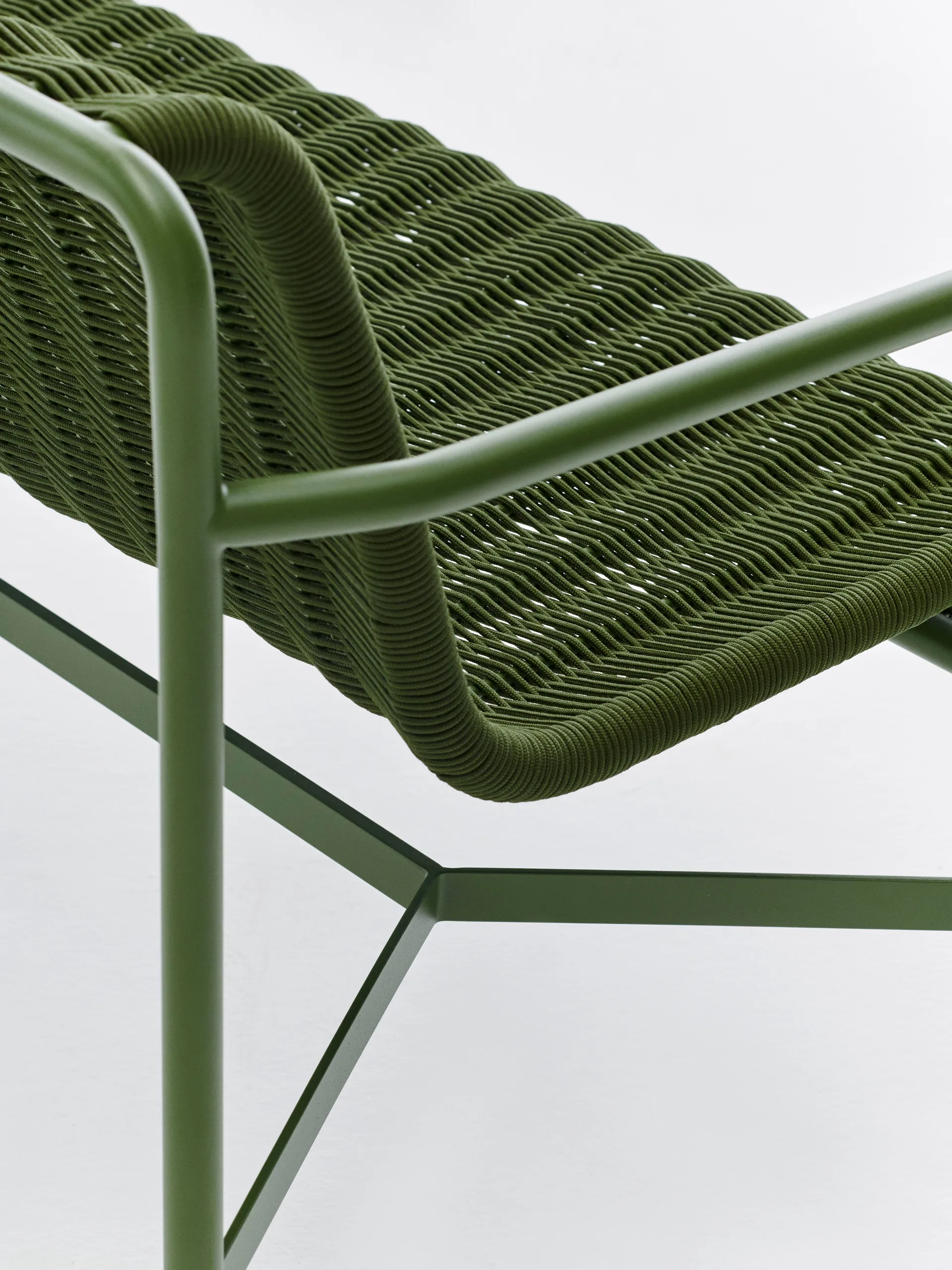 Palissade Cord Dining Bank mit Armlehnen, Olive HAY