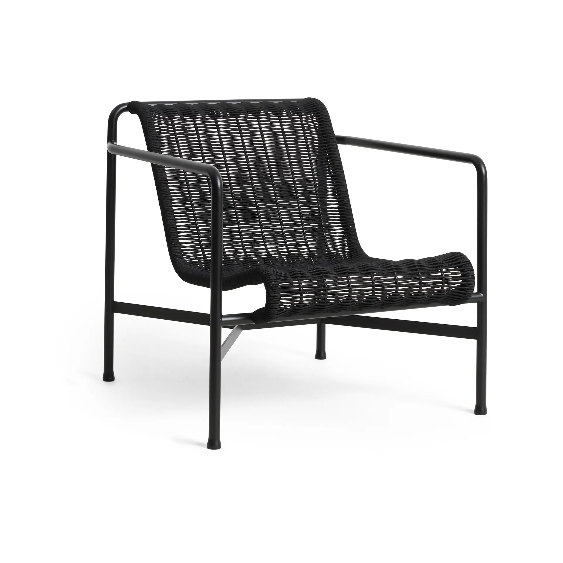 Palissade Cord Low Lounge-Sessel, Anthracite HAY