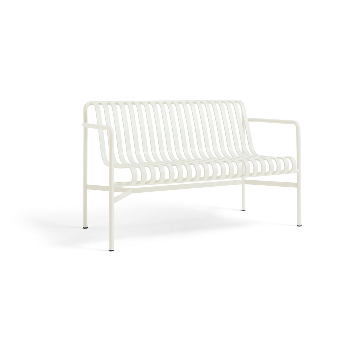 HAY Palissade Dining Bank mit Armlehne Cream white