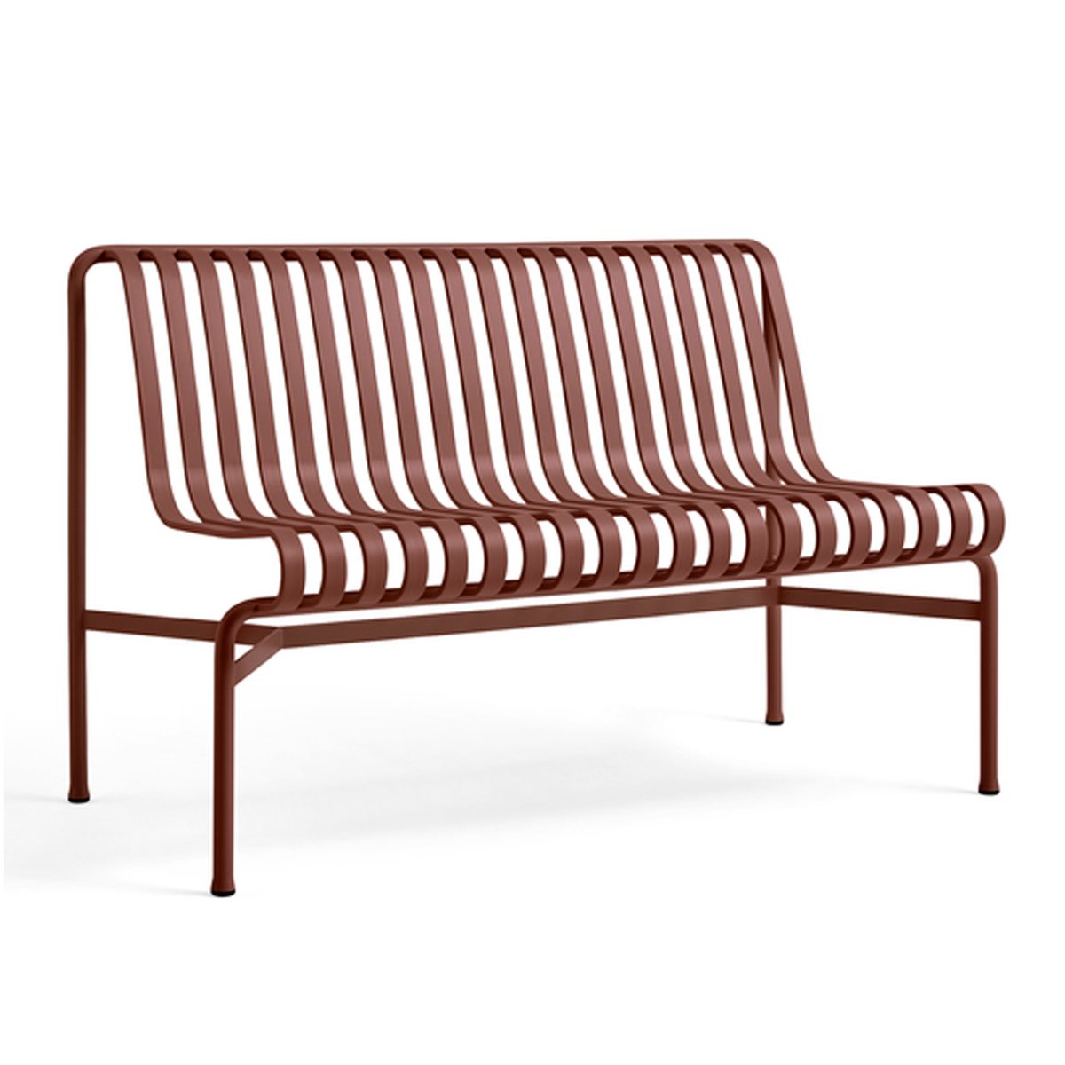 HAY Palissade Dining Bank ohne Armlehne Iron red | Skandinavisches Design | Rot