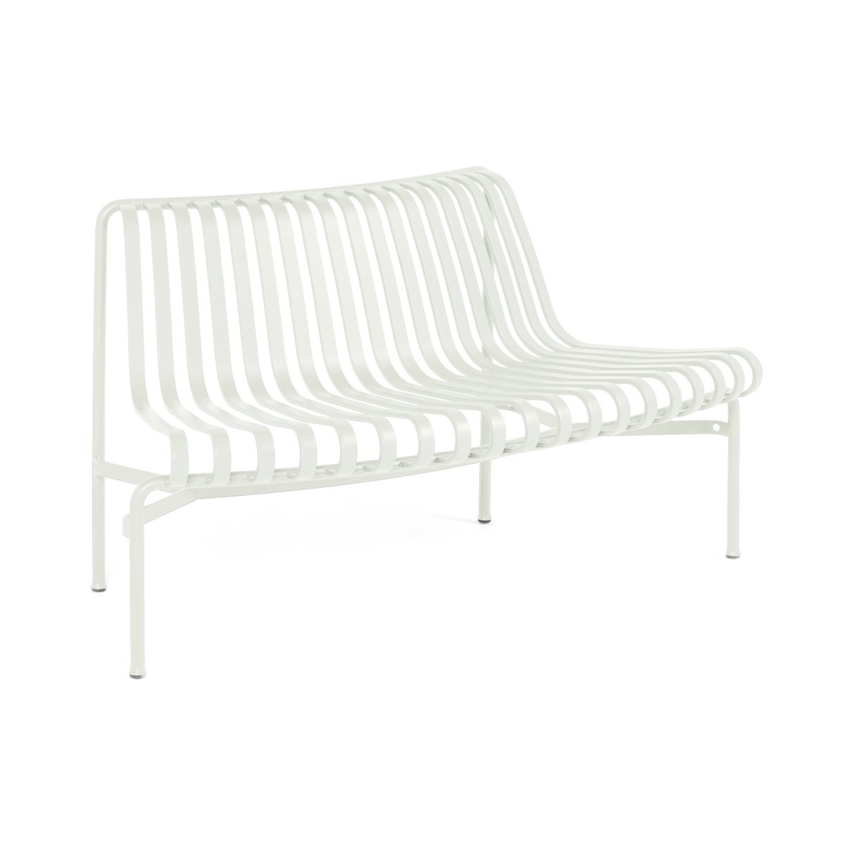 HAY Palissade Dining Parkbank mit ausgestellter Rückenlehne Cream white