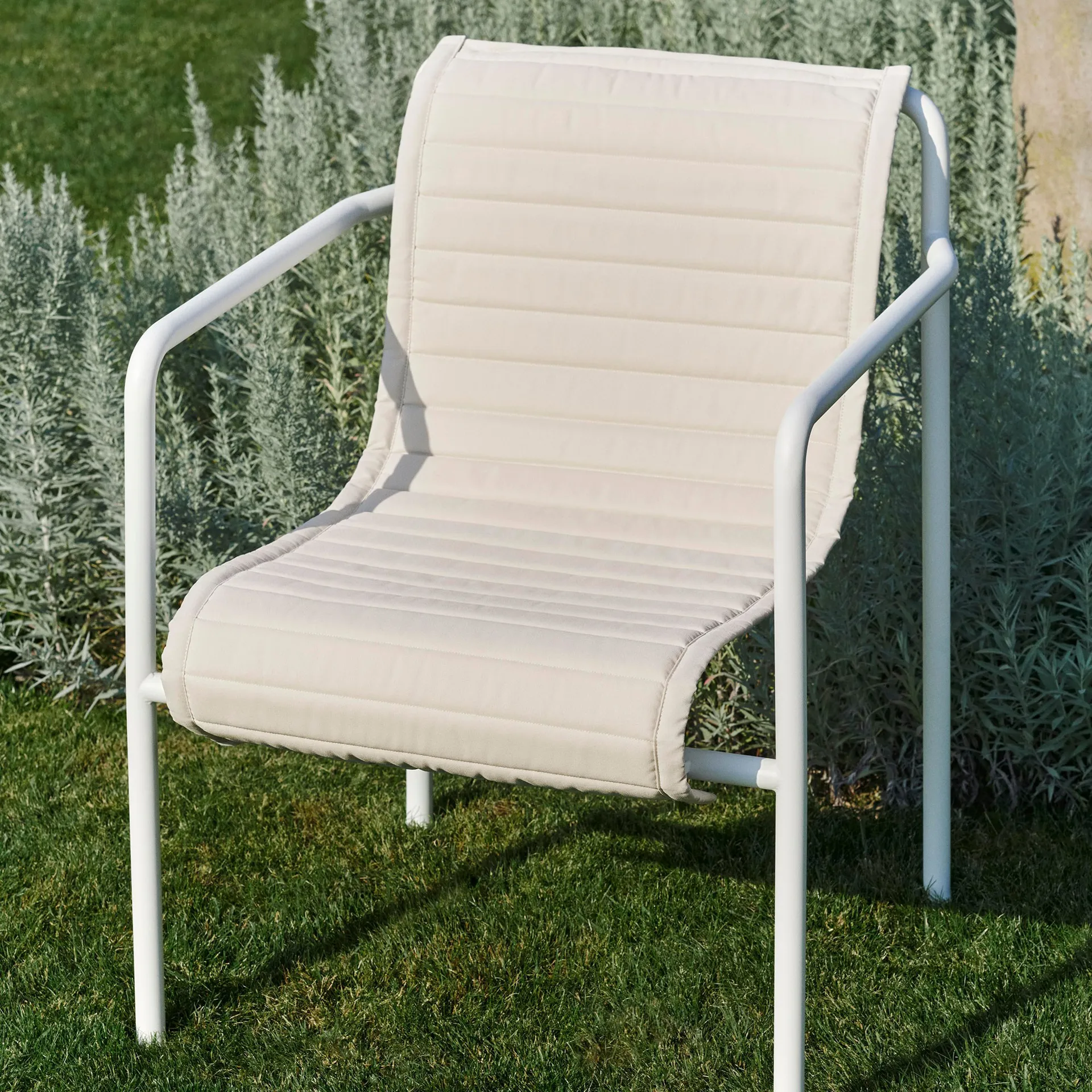 Palissade Dining Quilted Armlehnstuhlauflage, Cream white HAY