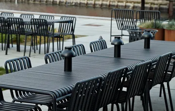 Palissade Essgruppe 4 Stühle 170x90 cm - Anthracite - HAY