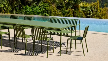 Palissade Essgruppe 4 Stühle 170x90 cm - Olive - HAY
