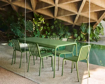 Palissade Essgruppe 4 Stühle 170x90 cm - Olive - HAY