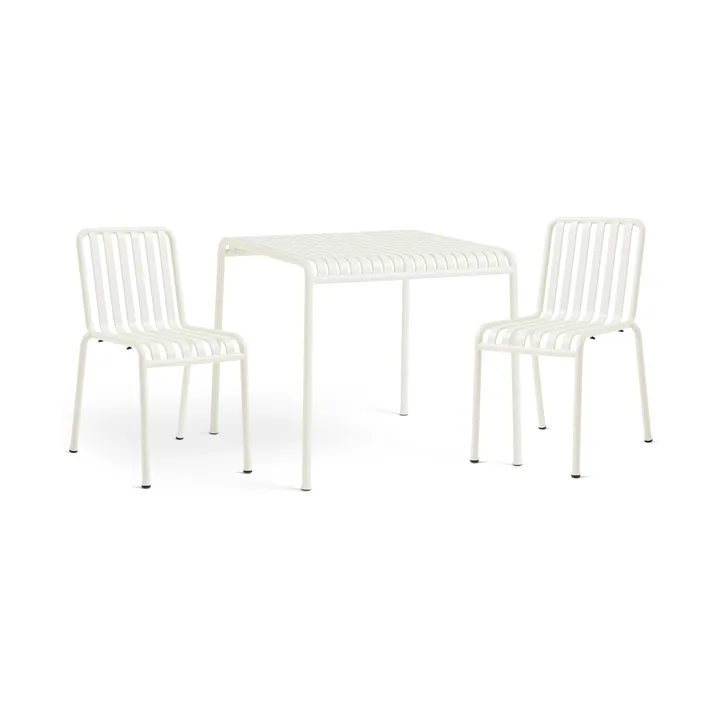 Palissade Esstisch-Set 2 Stühle 82,5x90 cm cream white - HAY