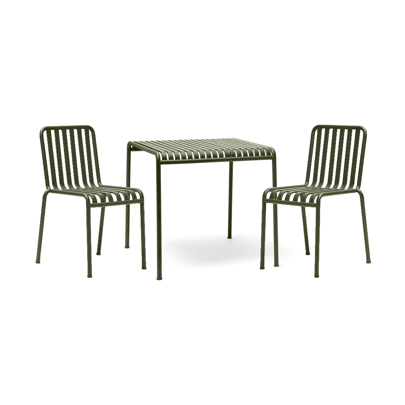 Palissade Esstisch-Set 2 Stühle 82,5x90 cm olive,  HAY