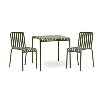 Palissade Esstisch-Set 2 Stühle 82,5x90 cm olive - HAY