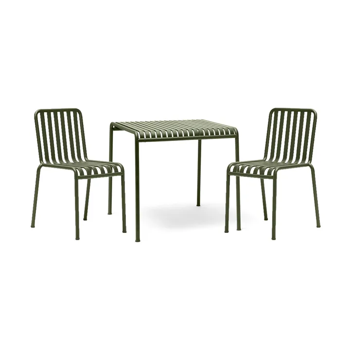 Palissade Esstisch-Set 2 Stühle 82,5x90 cm olive - HAY