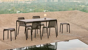 Palissade Esstisch-Set 6 Stühle 170x90 cm anthracite - HAY