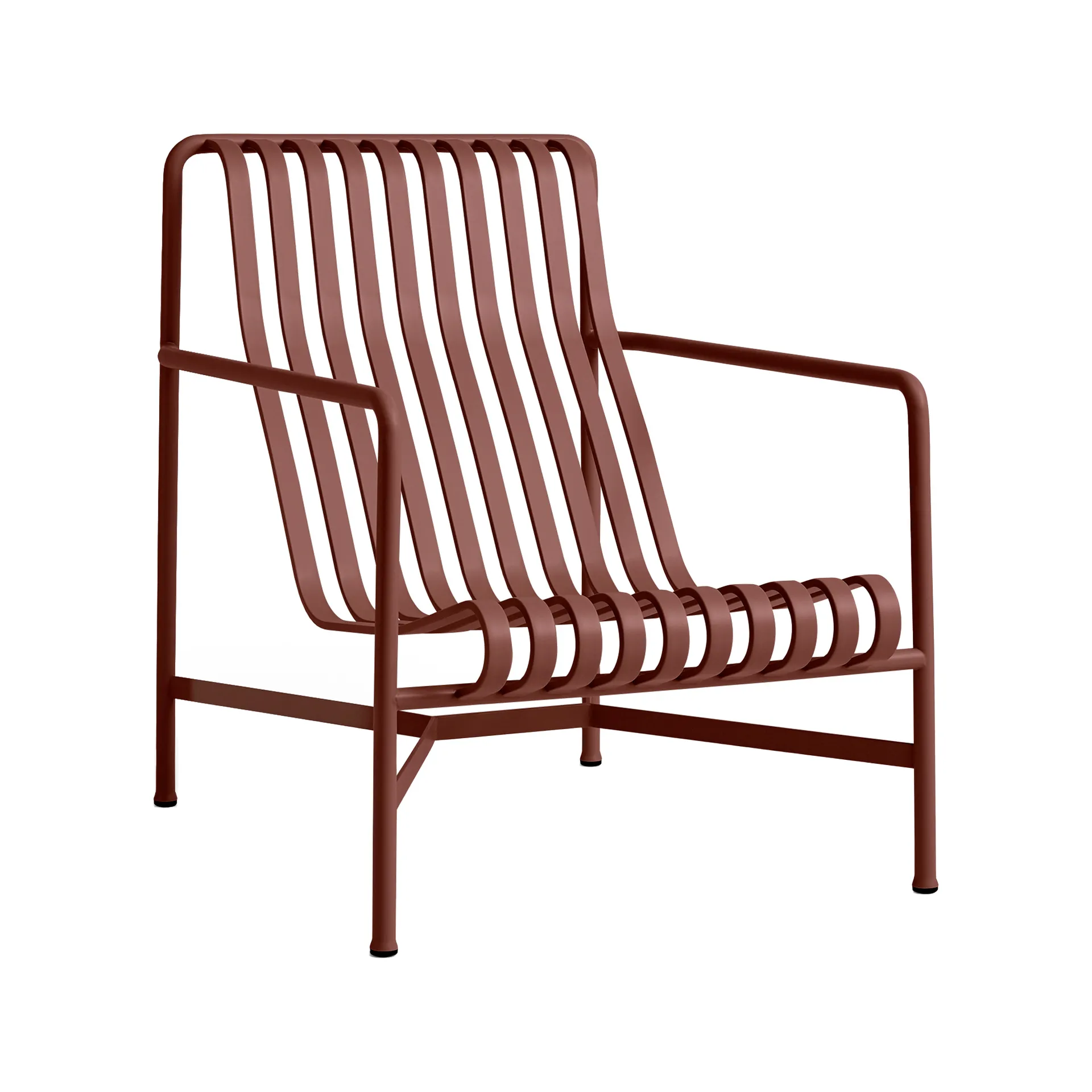 Palissade High Lounge-Sessel, Iron red HAY