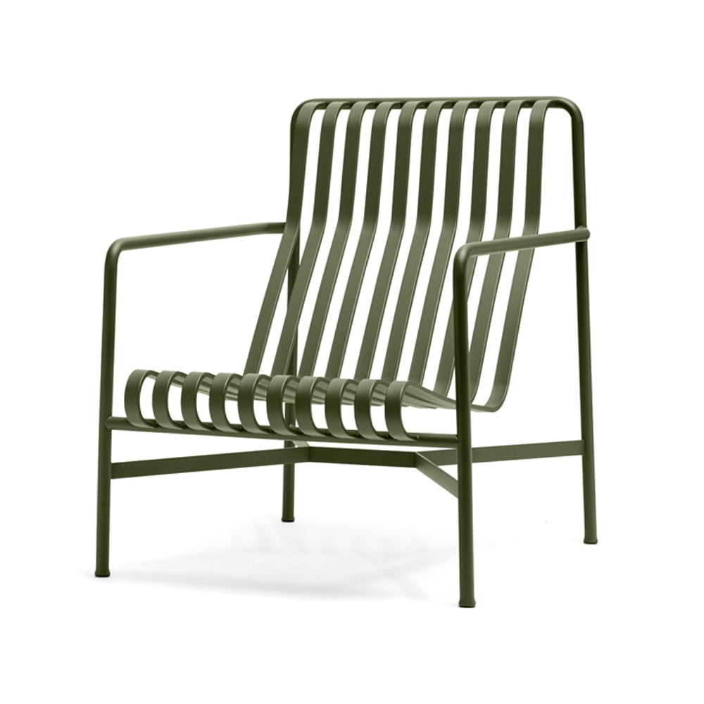 HAY Palissade High Lounge-Sessel Olive